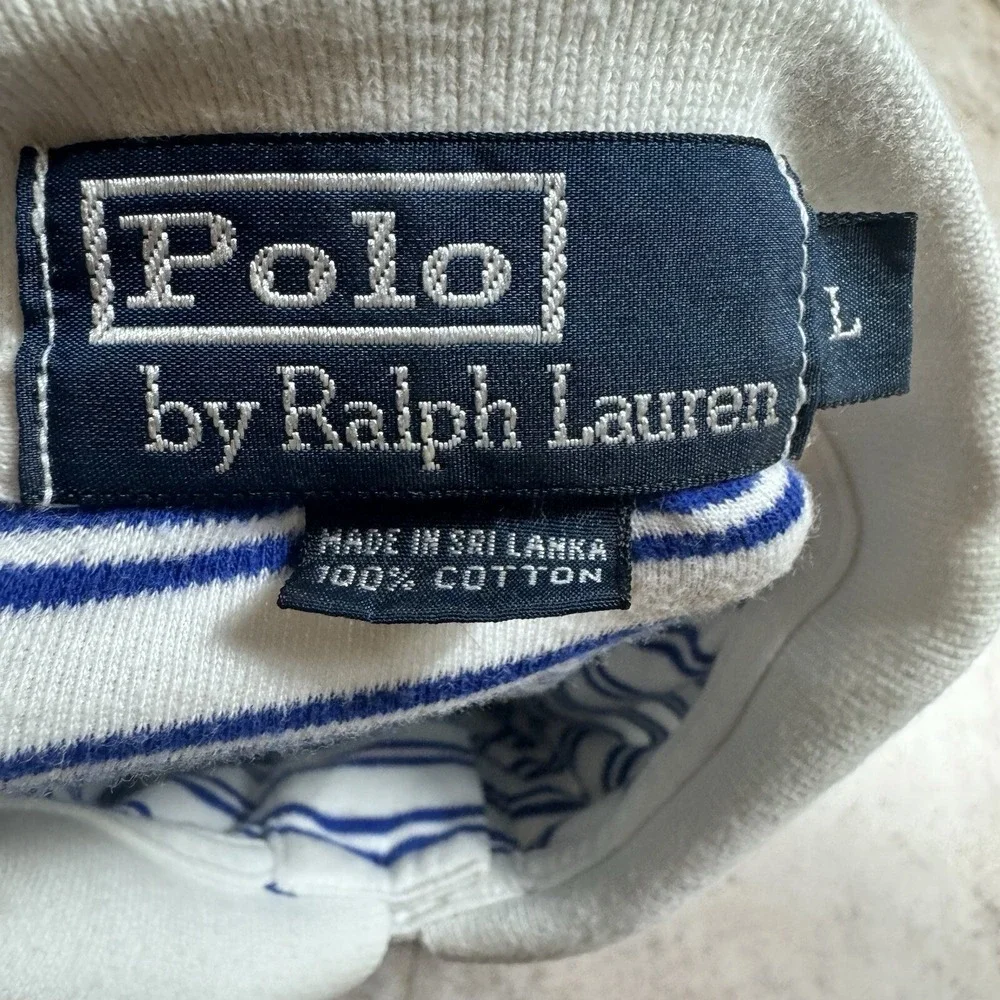 Polo by Ralph Lauren Shirt Mens Large‎ Striped Polo Preppy Short Sleeve